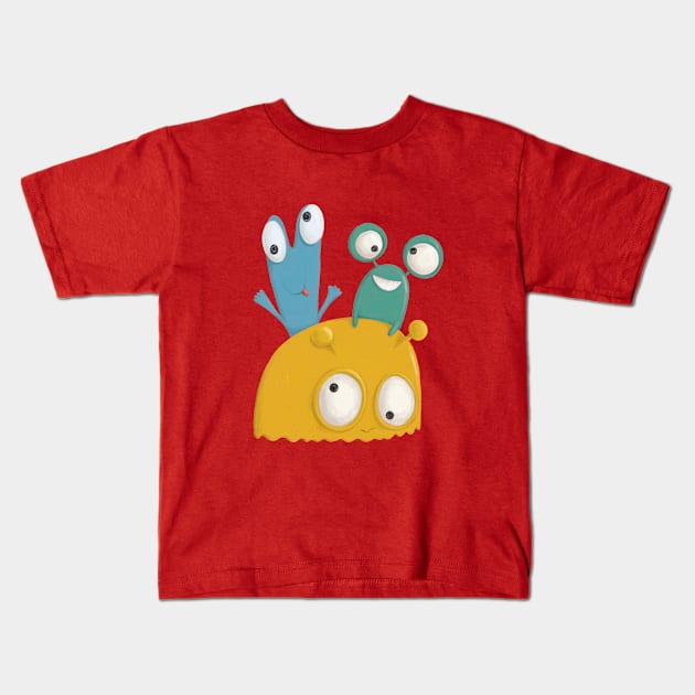 Silly Creatures Kids T-Shirt by Lmay